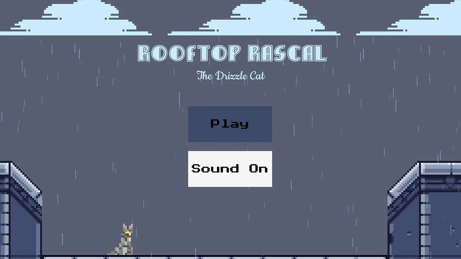 Rooftop Rascal: The Drizzle Cat