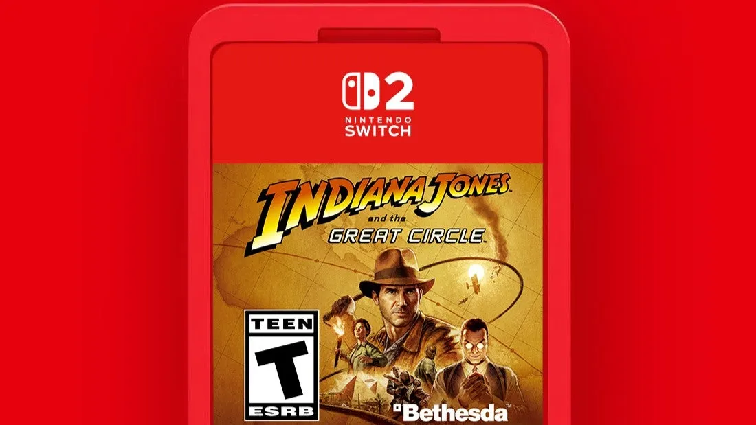 La edición física de Indiana Jones and the Great Circle para Nintendo Switch 2 saldrá en cartucho, mientras que Fallout 4, Oblivion Remastered y Skyrim serán códigos en caja