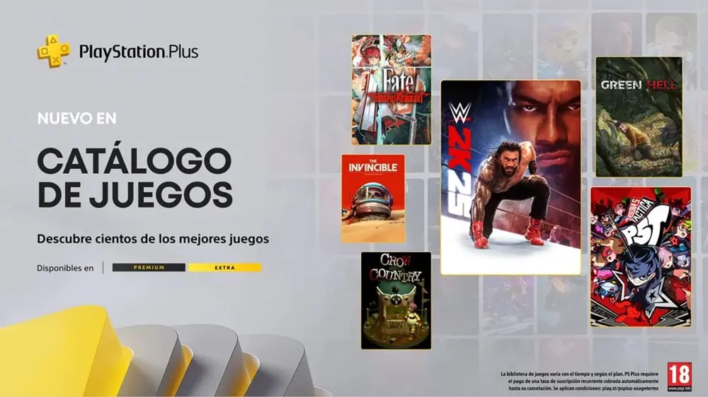 Juegos de PS Plus Premium y Extra de septiembre de 2025, con WWE 2K25, la versión estratégica de Persona y supervivencia extrema