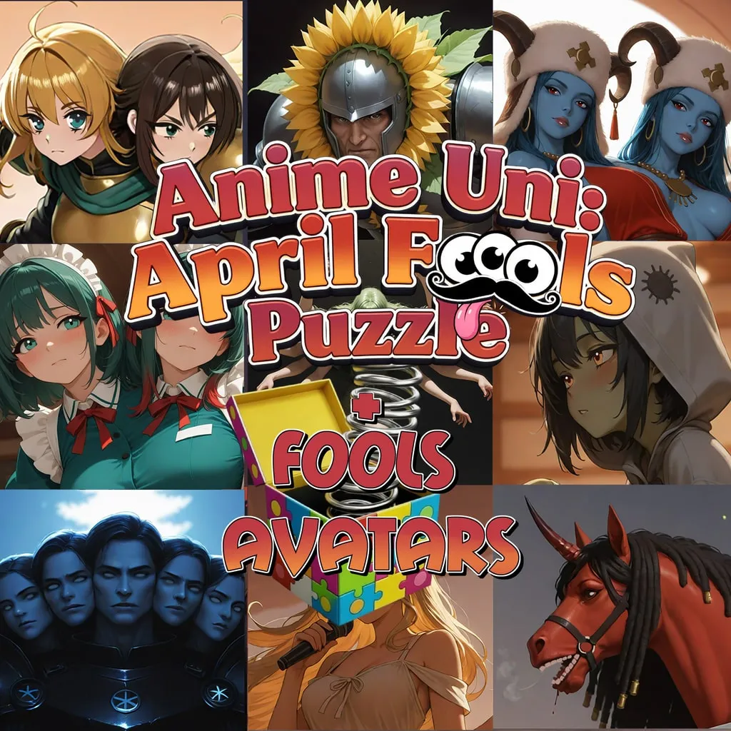 Anime Uni: April Fools Puzzle+Fools Avatars