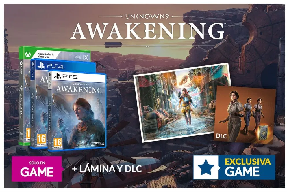 Reserva Unknown 9: Awakening en GAME y llévate una lámina exclusiva junto a un DLC gratis como regalo