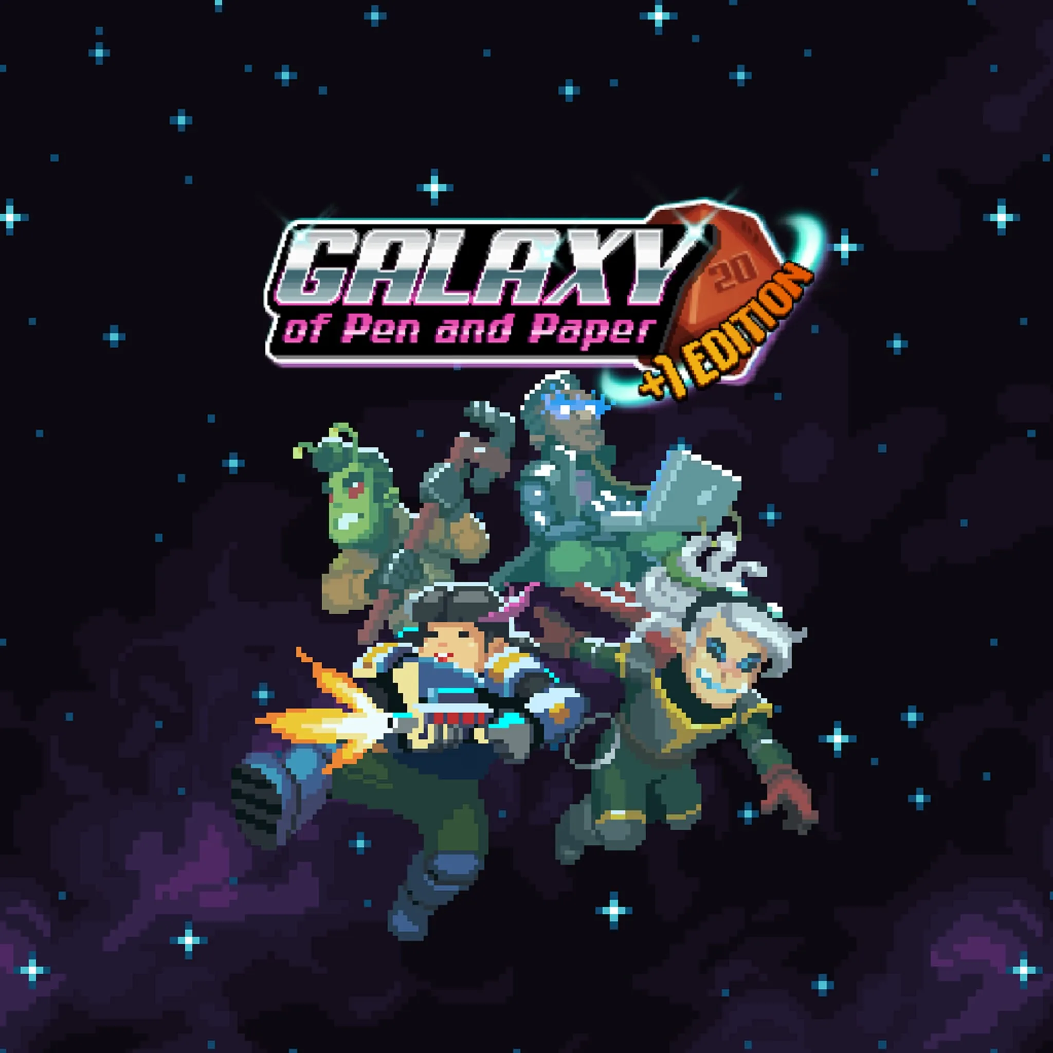 Galaxy of pen and paper