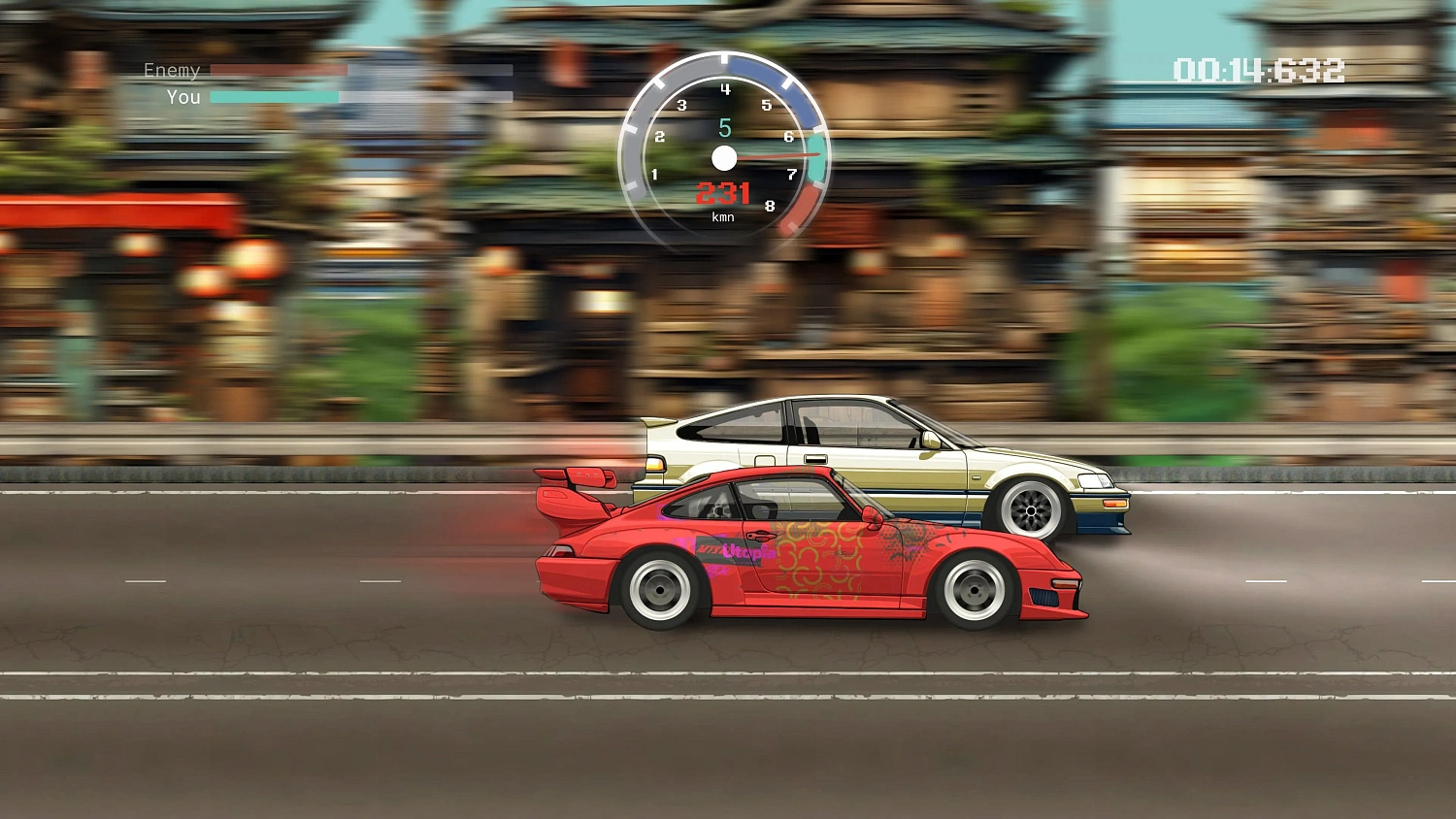 JDM Pixel Street Car Racing