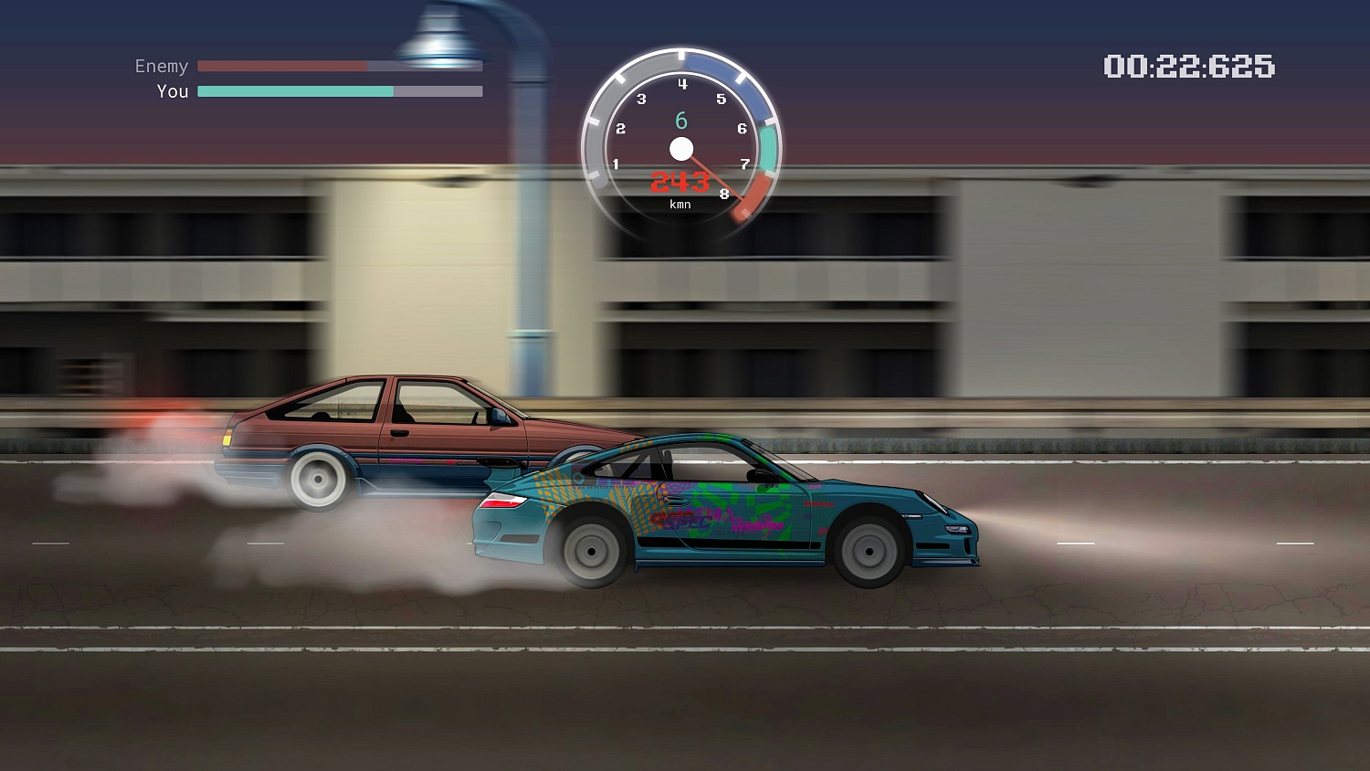 JDM Pixel Street Car Racing