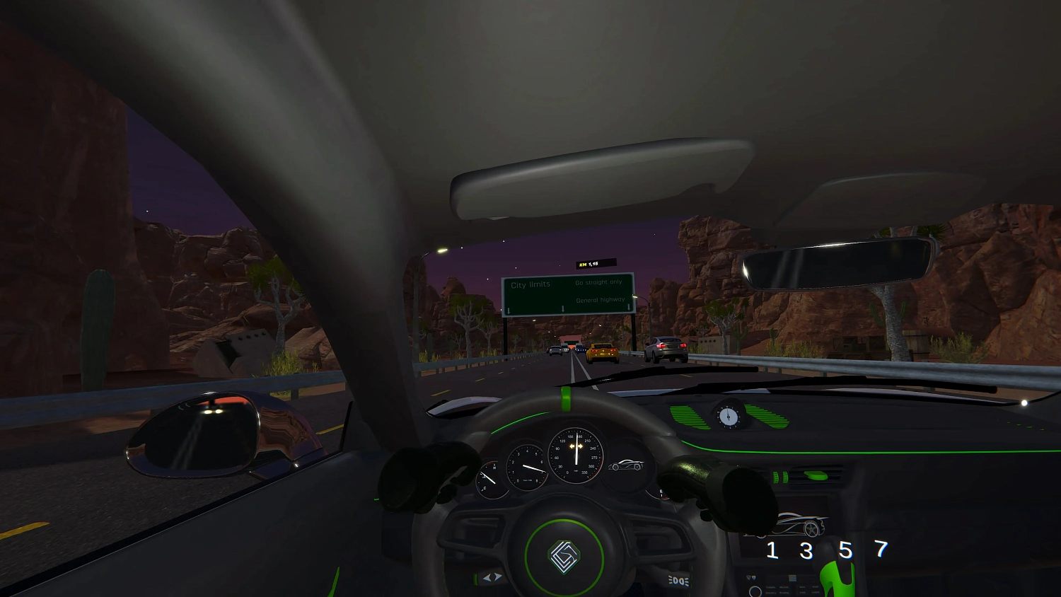 Grand Rush VR Highway Car Traffic Racing Simulator