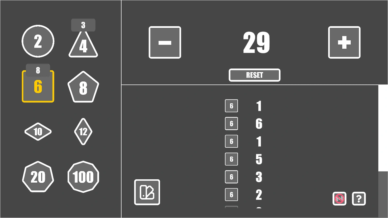 Easy Dice for RPG/Tabletop