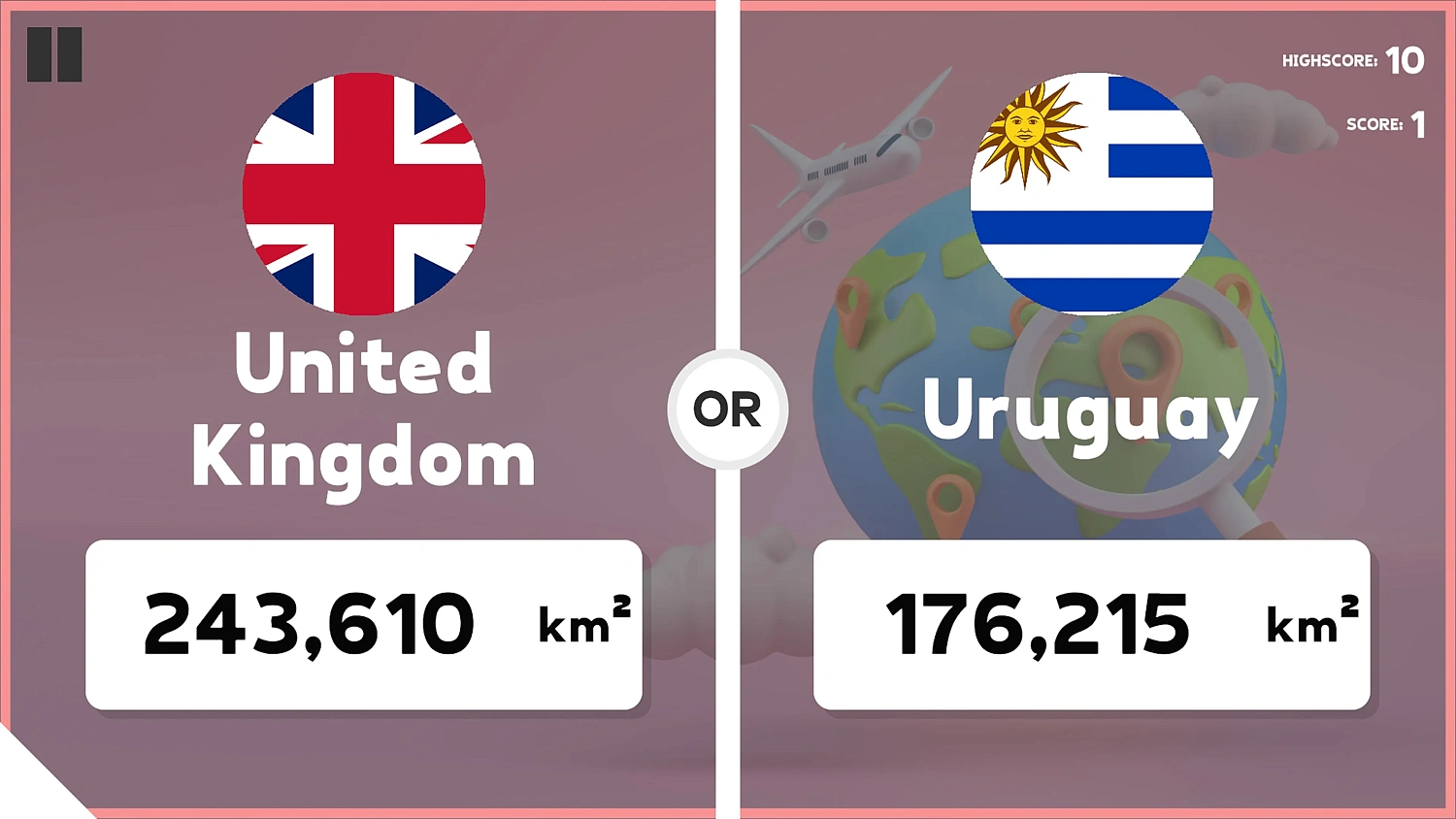 Which Country Is Larger?