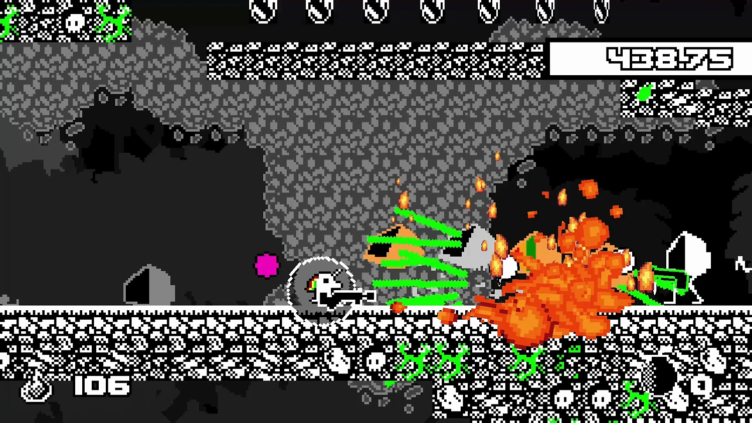 Unichrome: A 1-Bit Unicorn Adventure