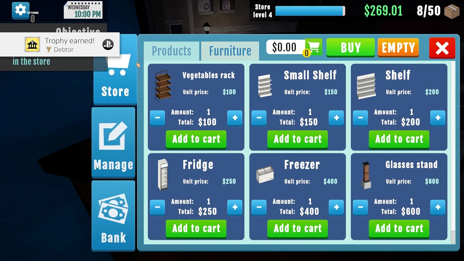 Supermarket Manager Simulator