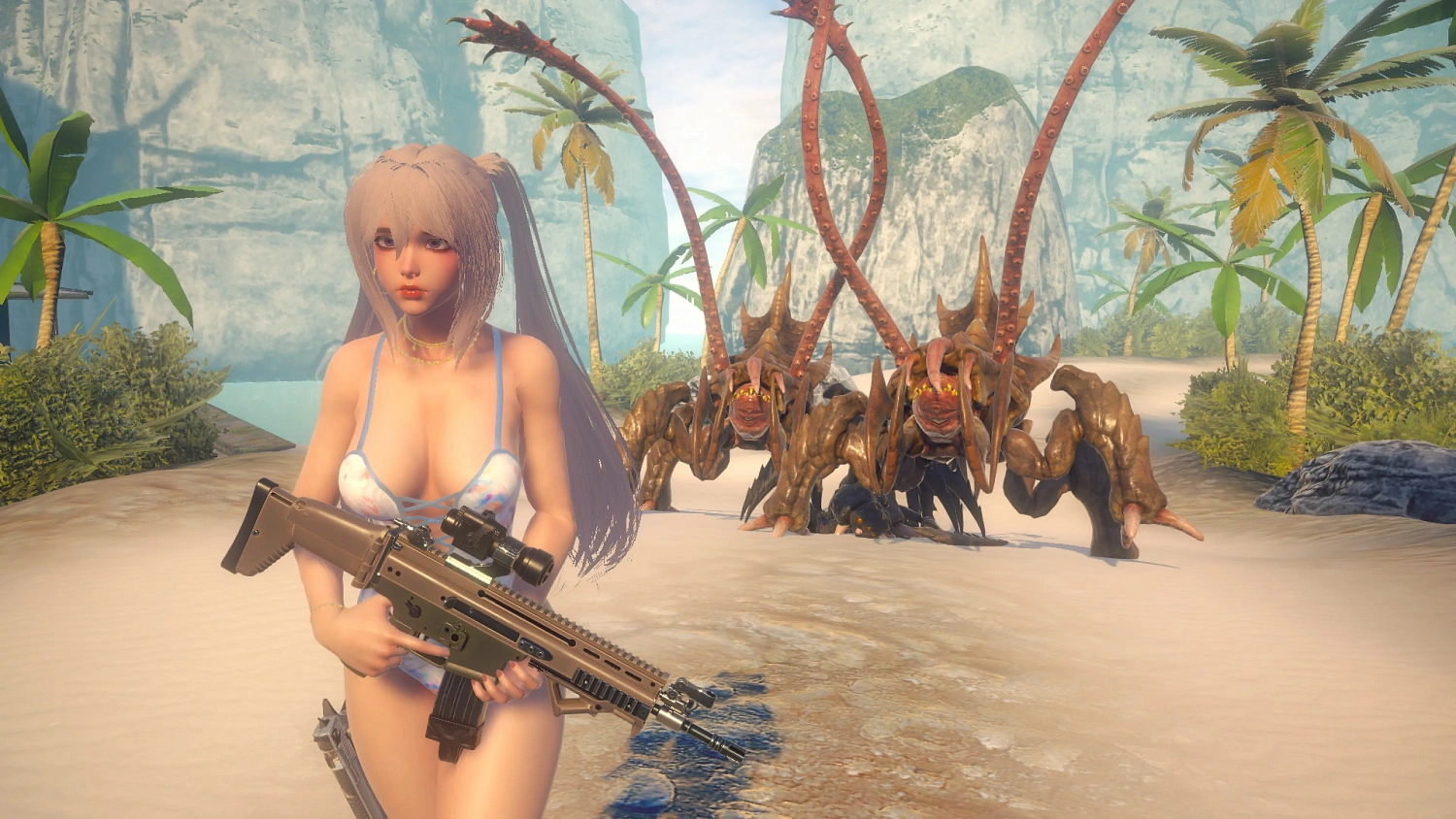 Anime Girls: Sun of a Beach