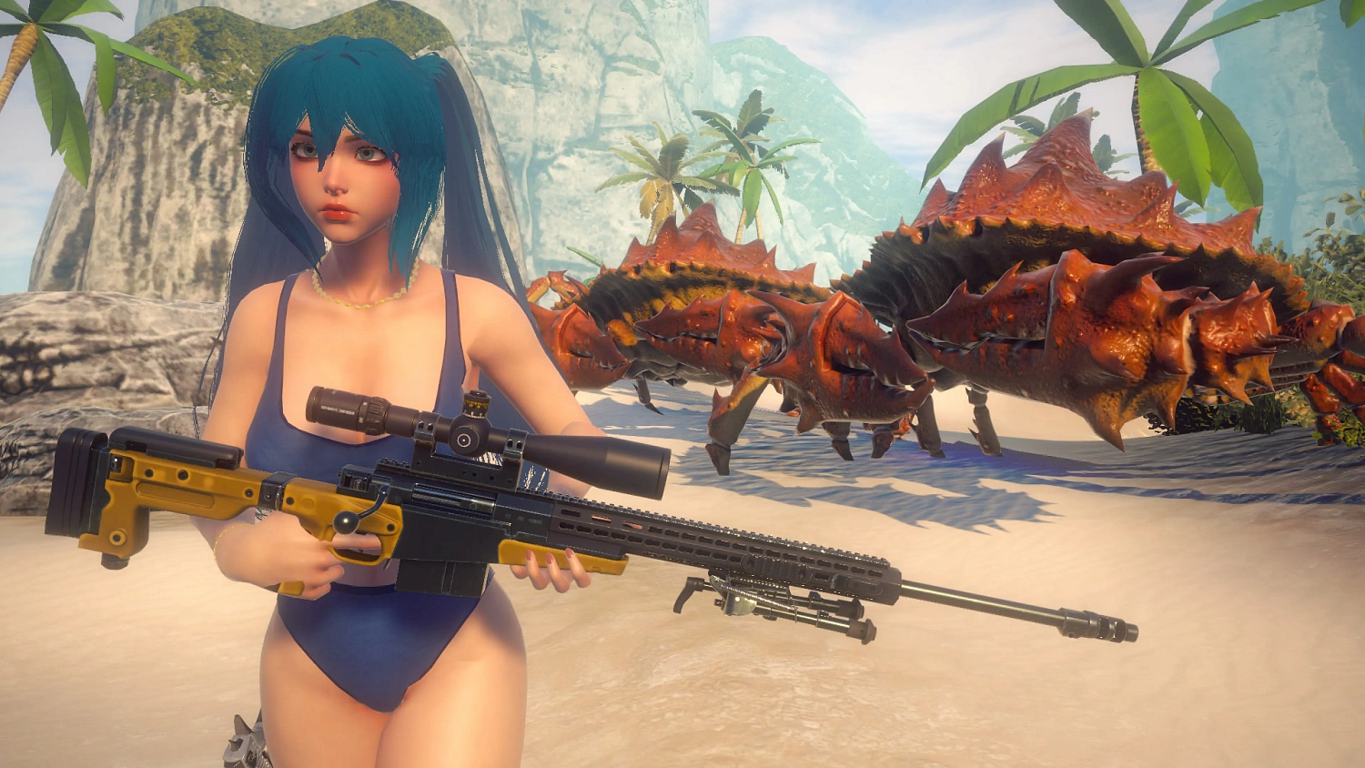 Anime Girls: Sun of a Beach