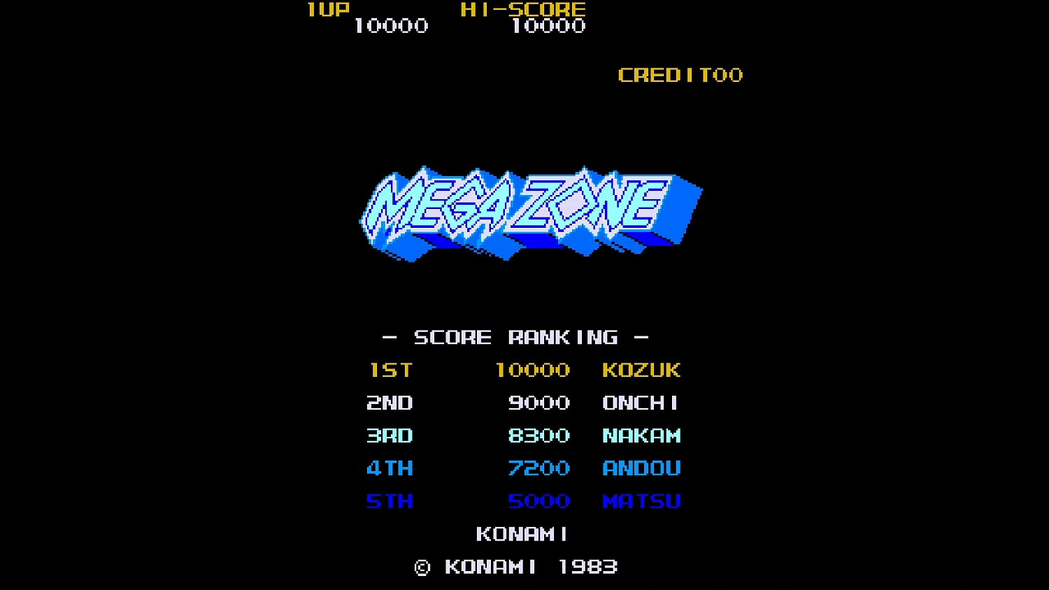 Arcade Archives 2 MEGA ZONE