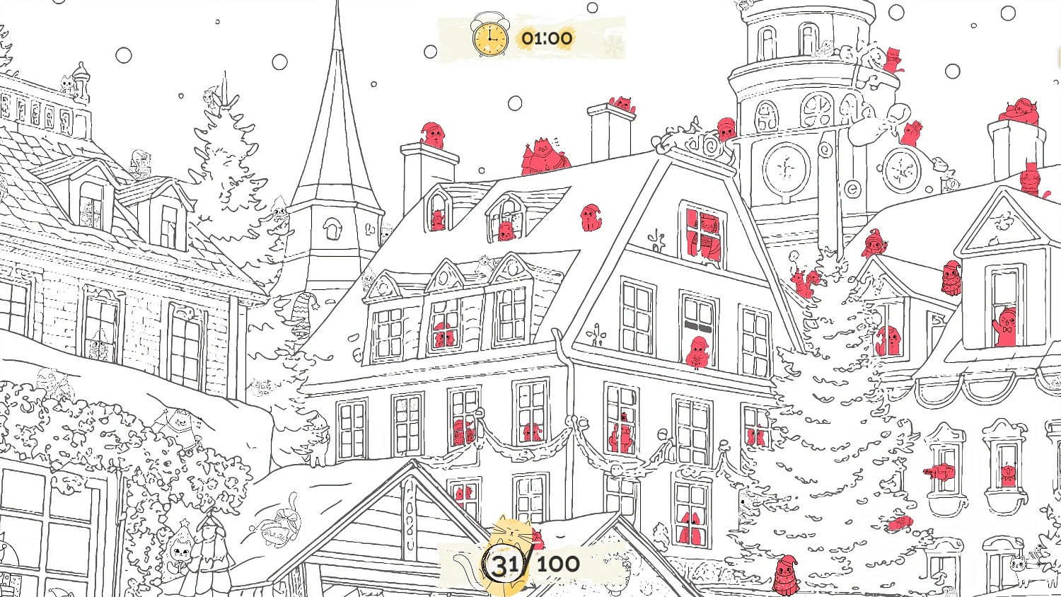 100 Christmas Hidden Cats