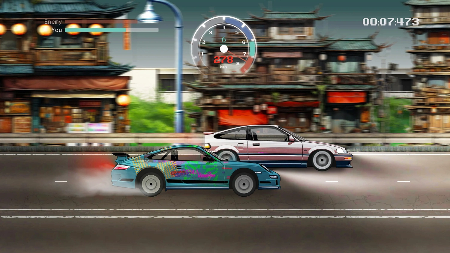 JDM Pixel Street Car Racing