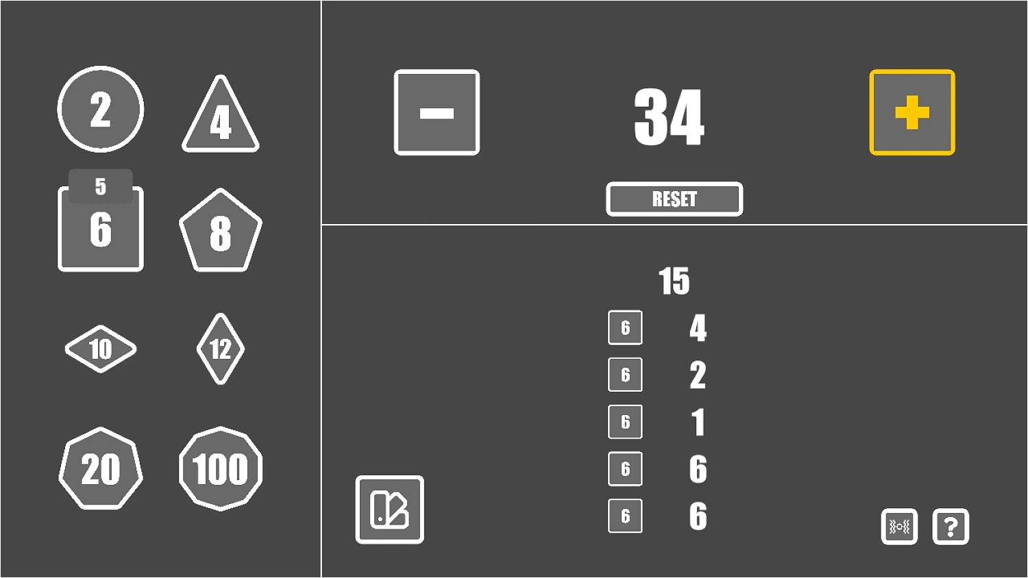 Easy Dice for RPG/Tabletop