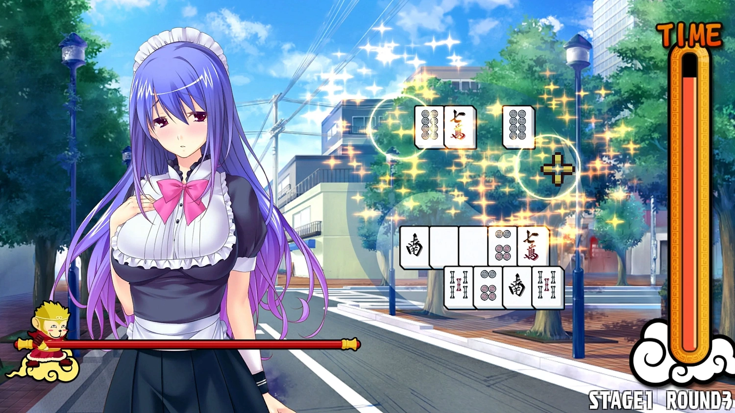 Pretty Girls Mahjong Solitaire - Blue