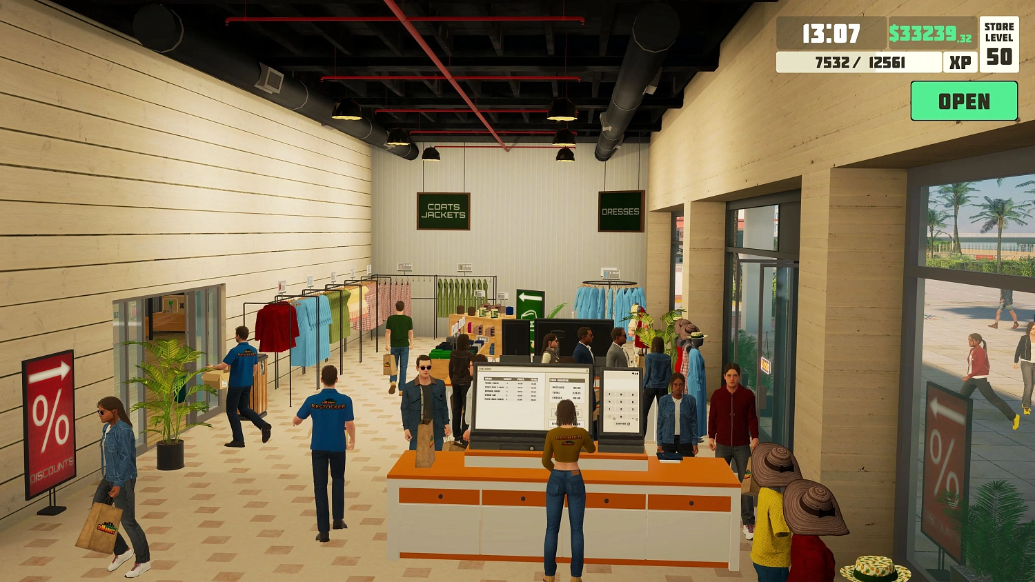 siMarket Cloth Store Simulator