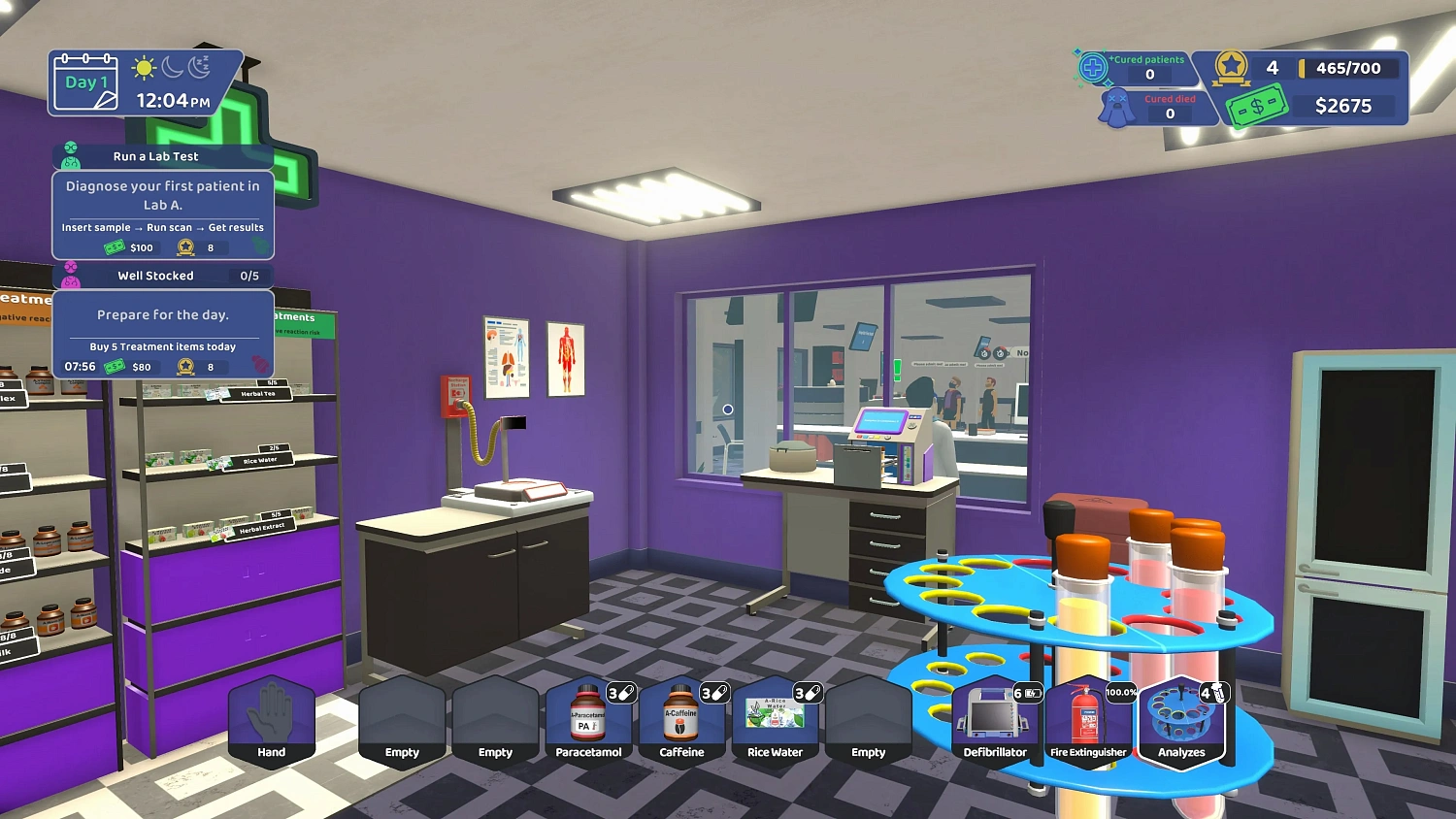 Two Hands Hospital Assistant Simulator