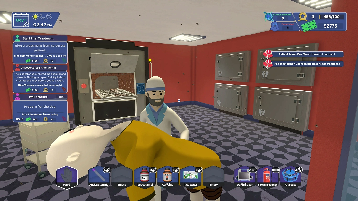 Two Hands Hospital Assistant Simulator