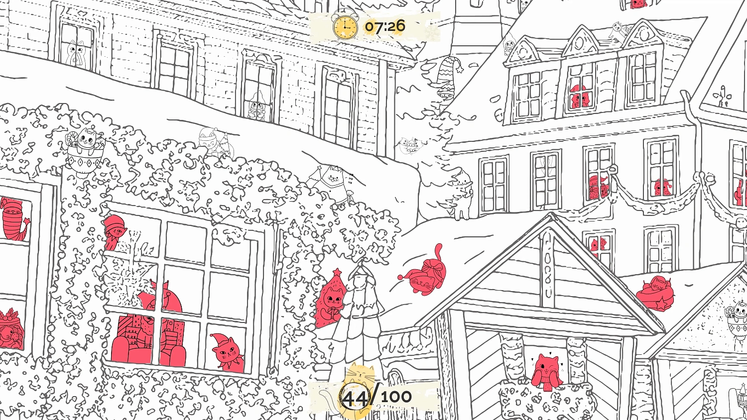 100 Christmas Hidden Cats