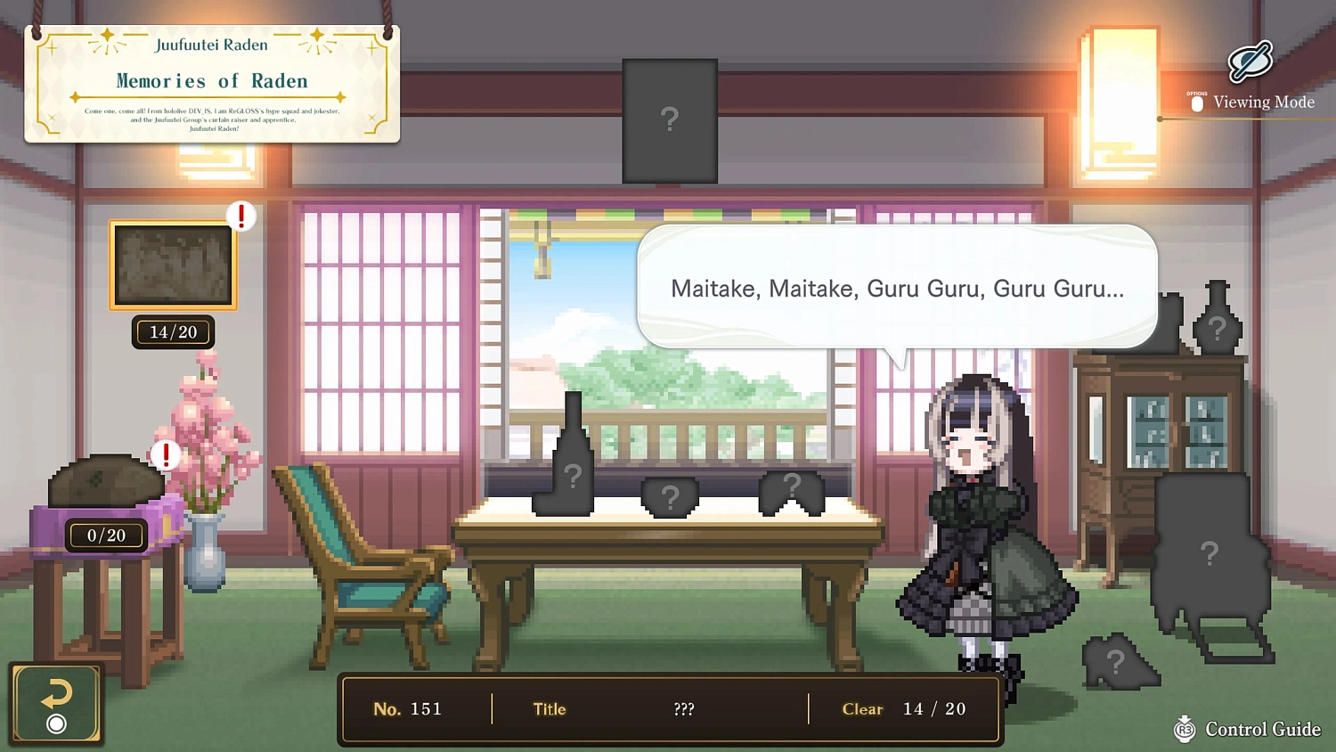 Juufuutei Raden's Guide for Pixel Museum