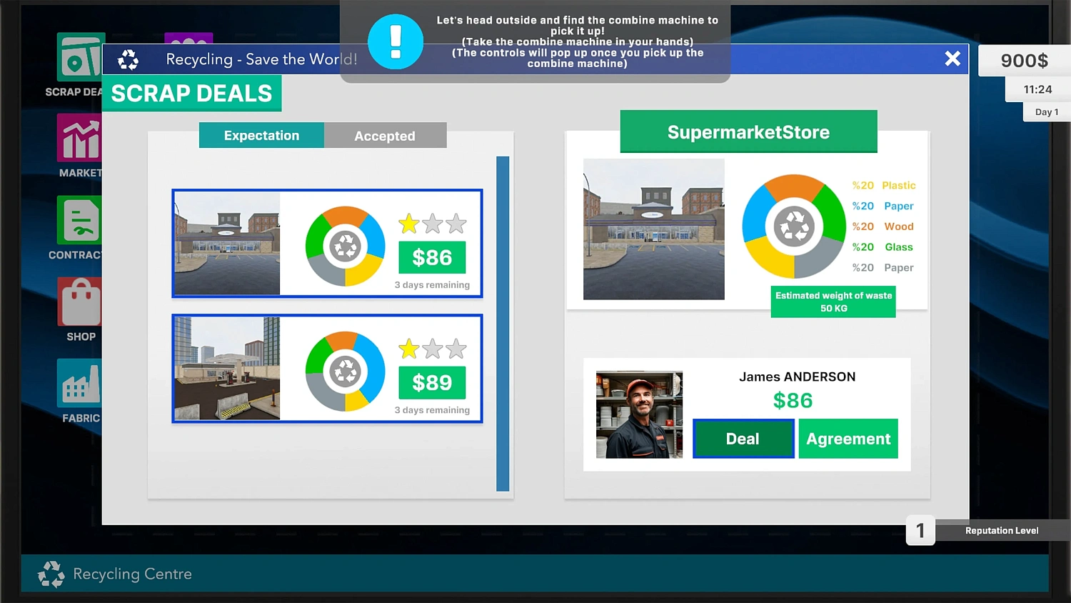 Recycling Station Simulator