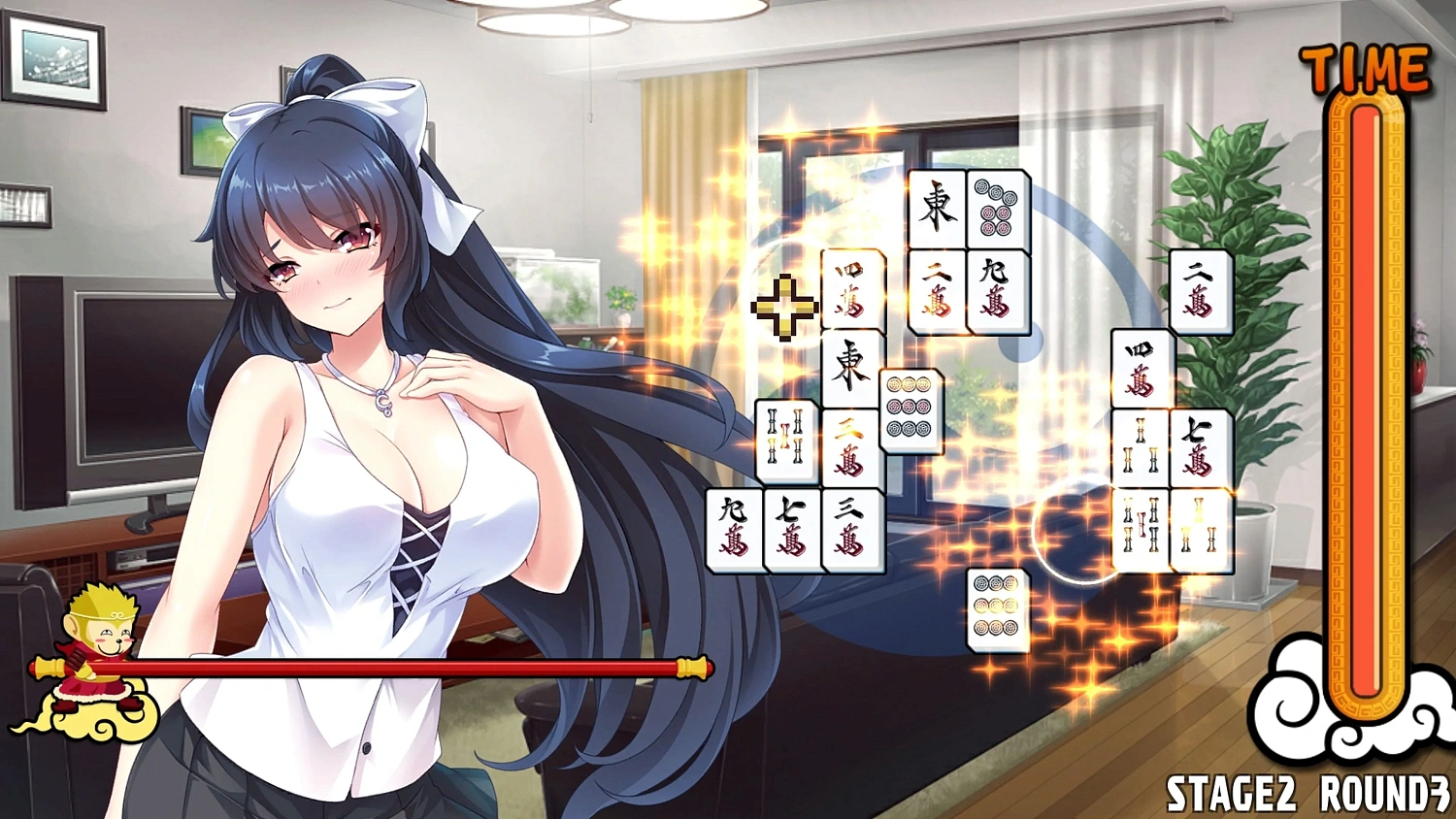 Pretty Girls Mahjong Solitaire - Blue